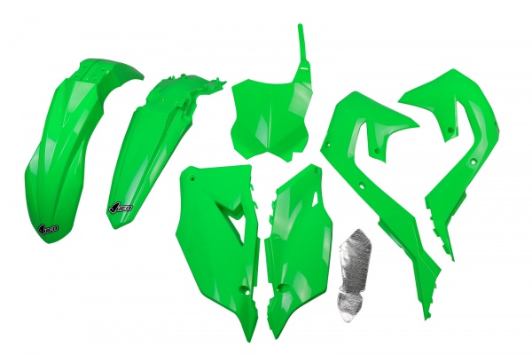 Plastic Kit neon green for Kawasaki KX 250 F - KX 250 X - KX 450 XC - KX 450 X - KX 450 - KX 250